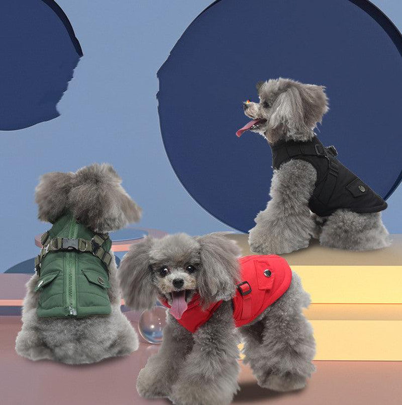 Winter Warmth Zipper Dog Jacket - Stylish and Cozy Pet Apparel