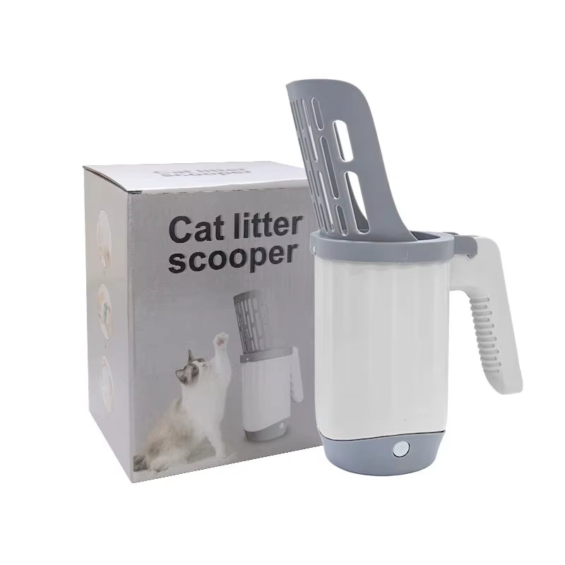 Cat Litter Shovel Scoop with Refill Bag for Pet Filter Clean Toilet Garbage Picker Cat Supplies Cat Litter Box Self Cleaning