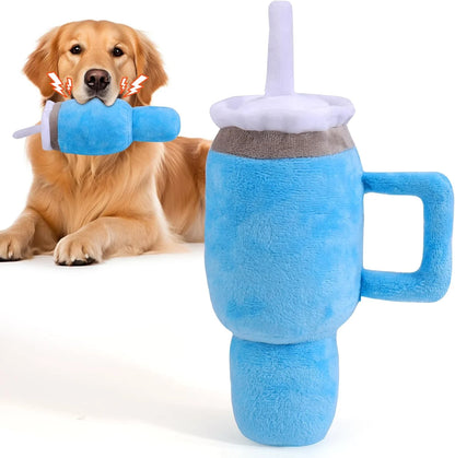 Squeaky Dog Tumbler Toy - Durable and Safe Design for Aggressive Chewers, Ideal for Small to Large Dogs (Blue)